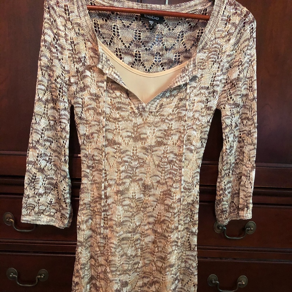 Bebe knit dress with slip